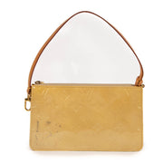 Buy real Louis Vuitton vintage preloved beige Lexington pochette in patent leather at Labellov Antwerp, Knokke or Brussels