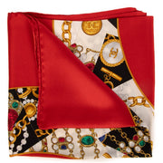shop 100% authentic second hand Chanel Red CC Silk Scarf on Labellov.com
