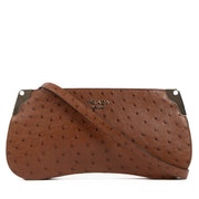 shop 100% authentic second hand Prada Tabacco Ostrich Sidonie Crossbody Bag on Labellov.com