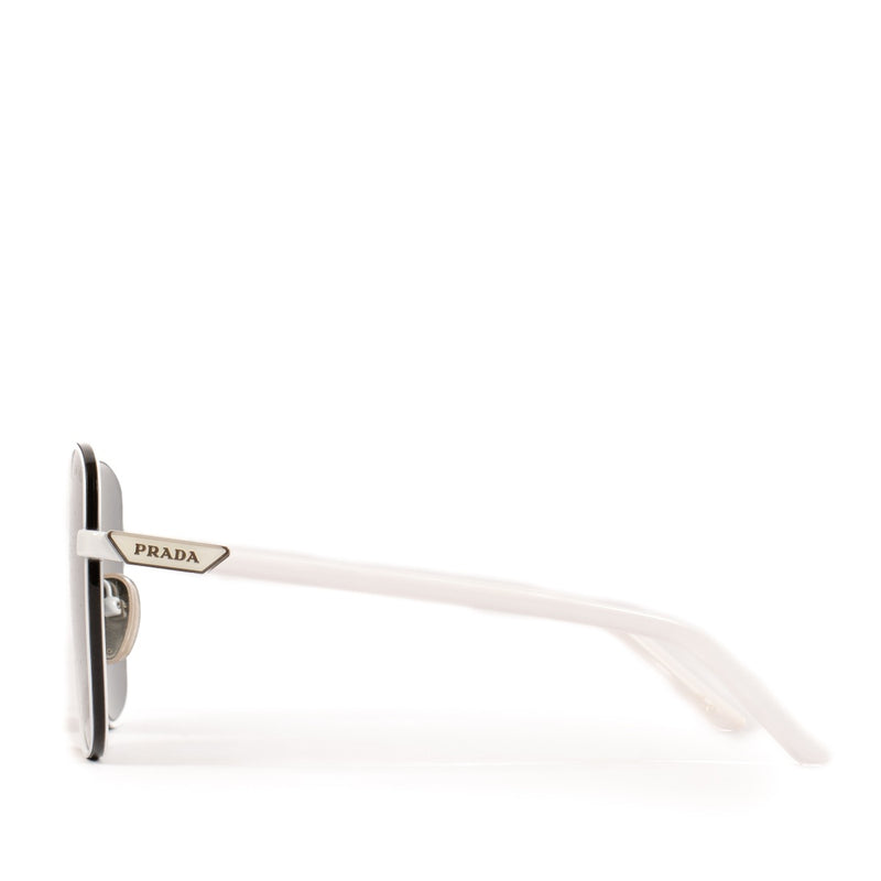 Shop 100% authentic secondhand Prada SPR55Y White Acetate Logo Square Sunglasses on Labellov.com