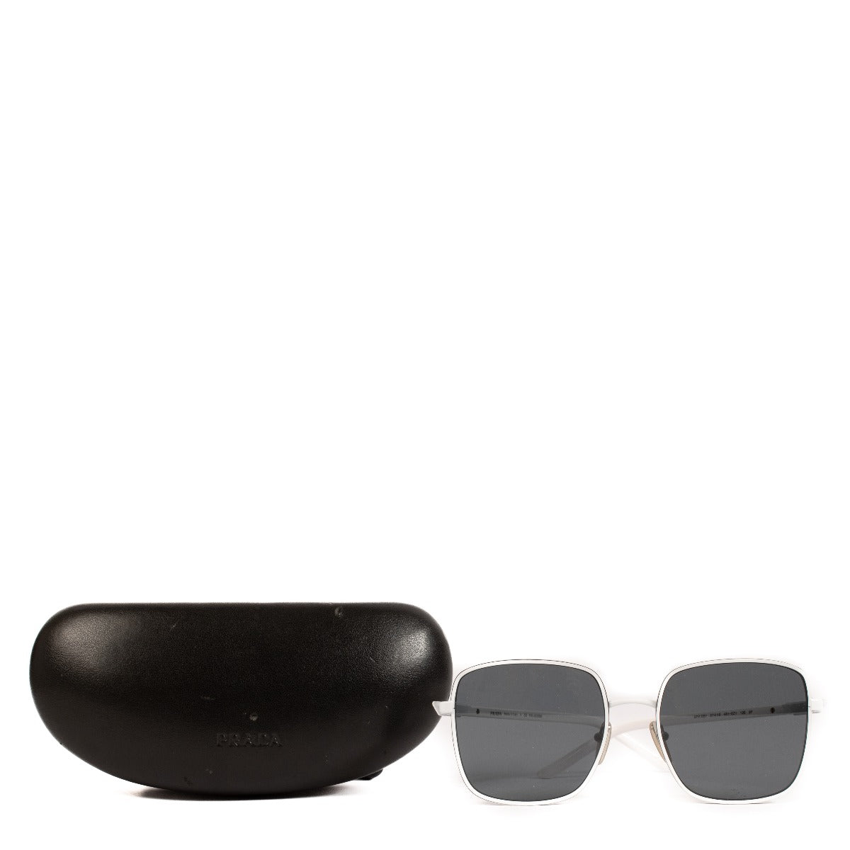 Shop 100% authentic secondhand Prada SPR55Y White Acetate Logo Square Sunglasses on Labellov.com
