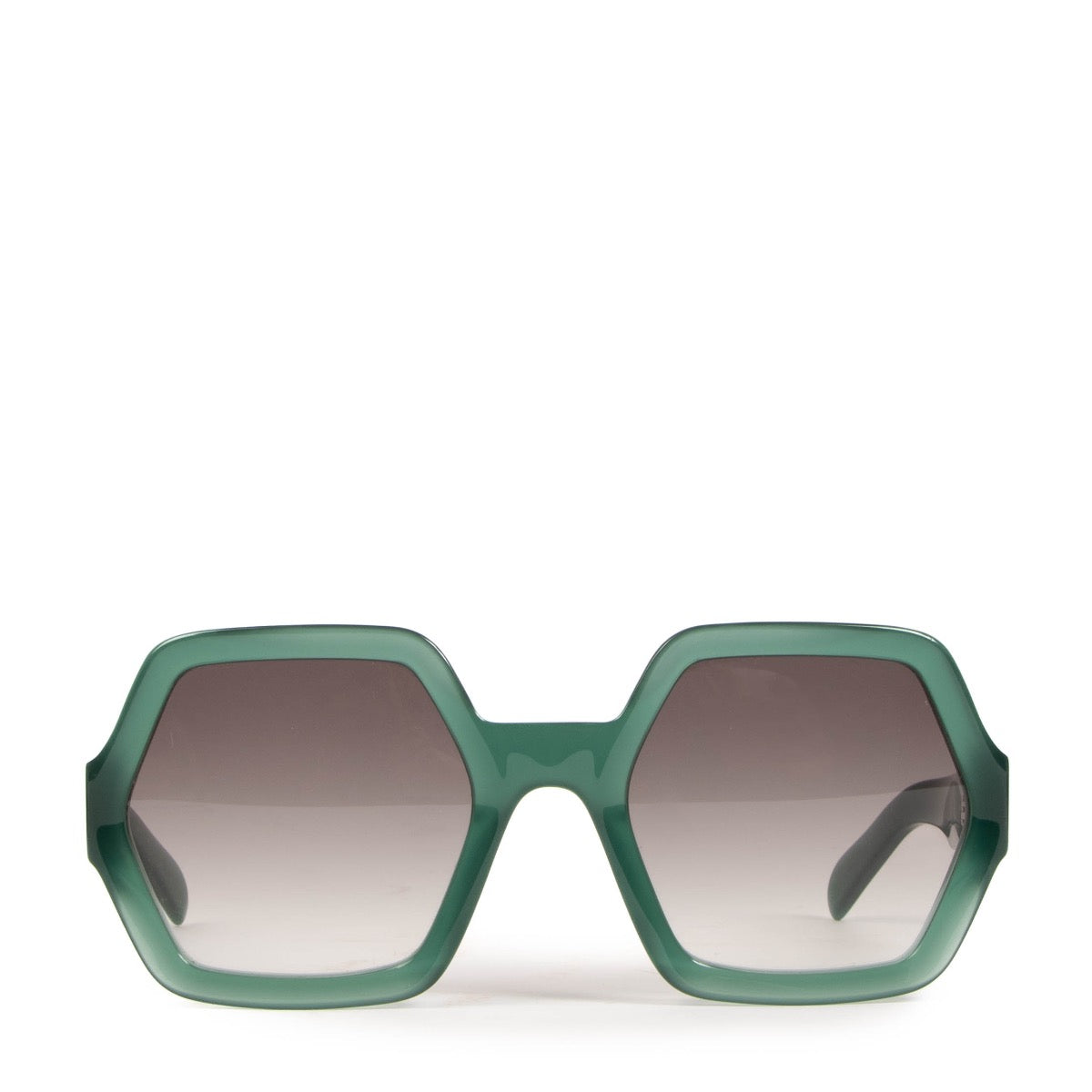 Shop safe online at Labellov in Antwerp, Brussels and Knokke these 100% authentic second hand Celine Green Acetate Octagon Sunglasses