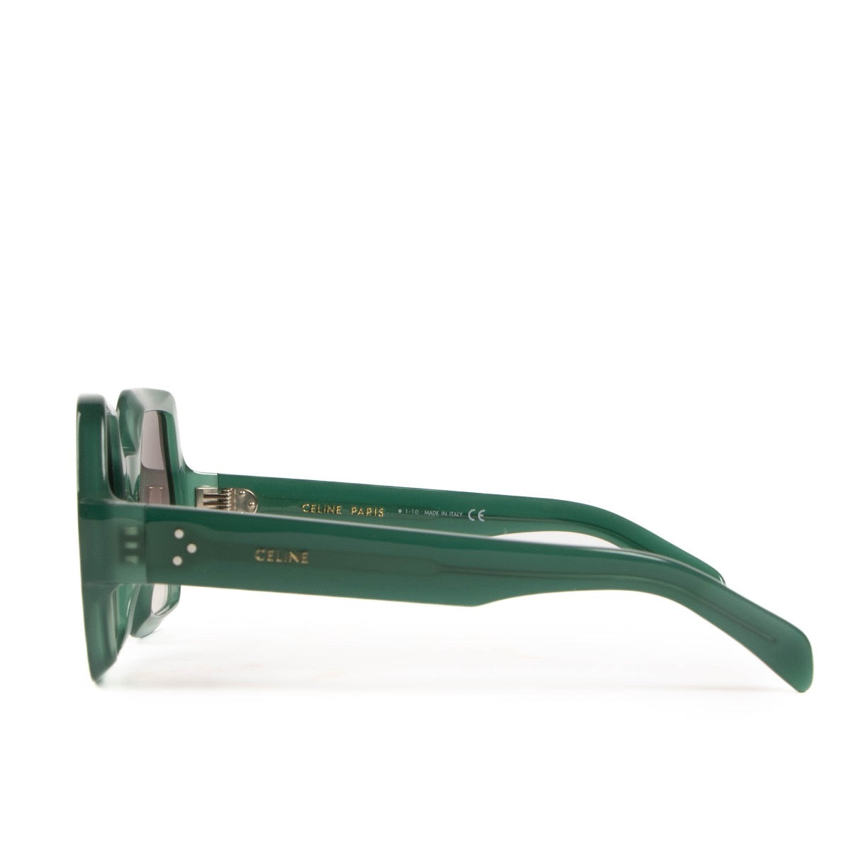 Shop safe online at Labellov in Antwerp, Brussels and Knokke these 100% authentic second hand Celine Green Acetate Octagon Sunglasses