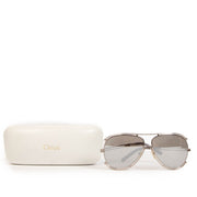 Shop safe online at Labellov in Antwerp, Brussels and Knokke these 100% authentic second hand Chloé Silver Aviator Sunglasses