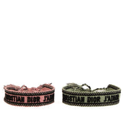 Shop safe online at Labellov in Antwerp, Brussels and Knokke this 100% authentic second hand Christian Dior Logo Jacquard Bracelet Set