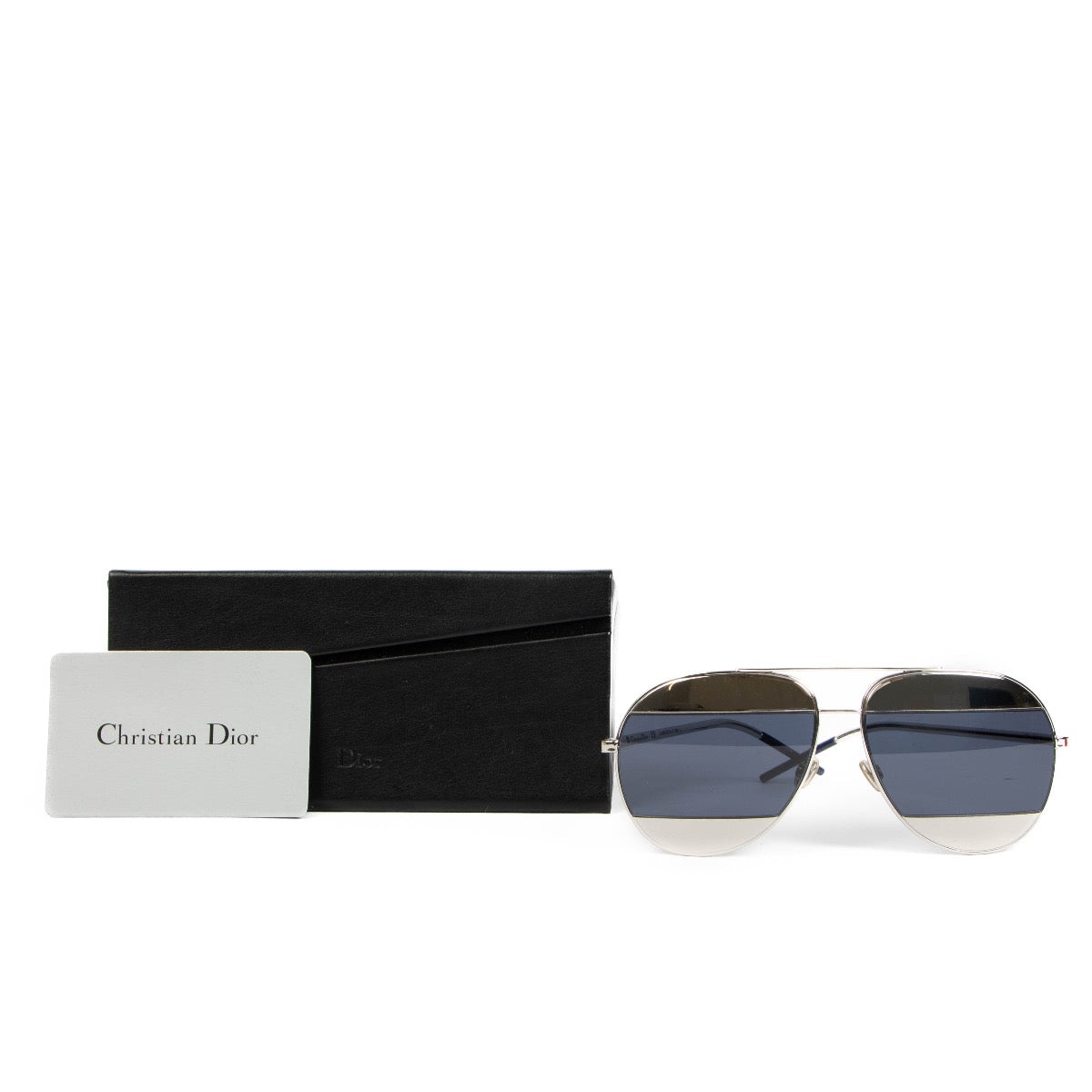 Shop safe online at Labellov in Antwerp, Brussels and Knokke these 100% authentic second hand Christian Dior Split Two-Tone Aviators Sunglasses