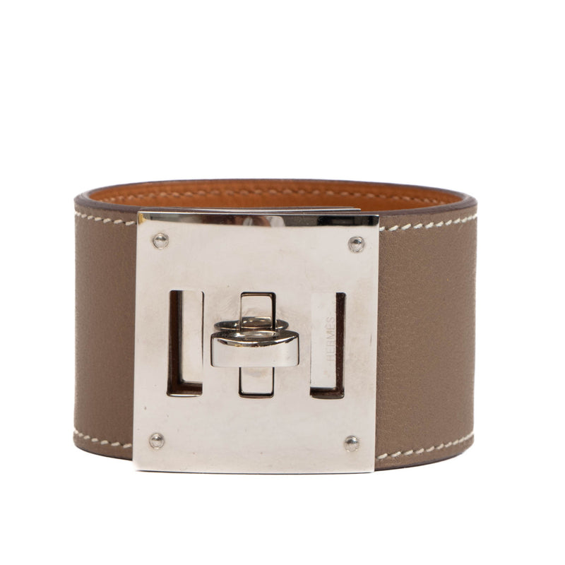 Hermès Kelly Dog Etoupe Bracelet PHW