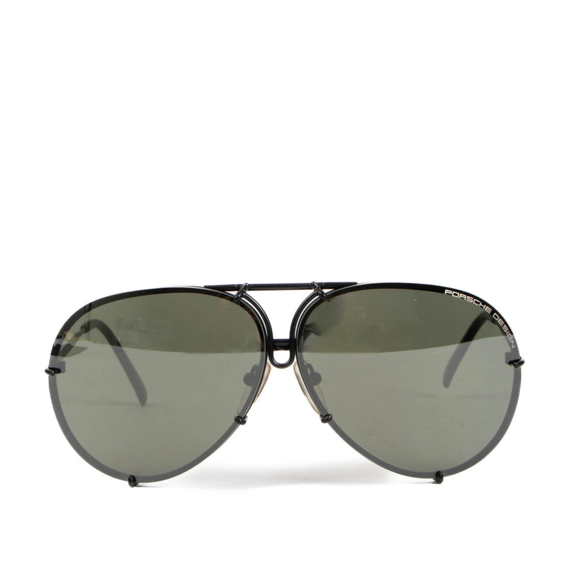 Porsche Design Matte Black Aviator Sunglasses