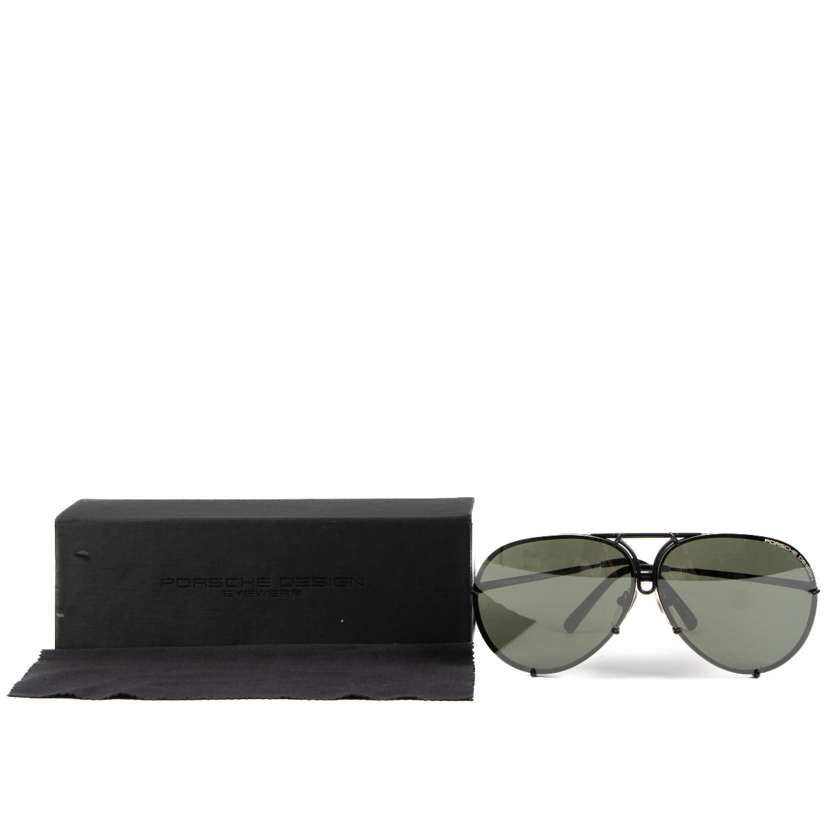 Lunettes de soleil aviateur Porsche Design noir mat