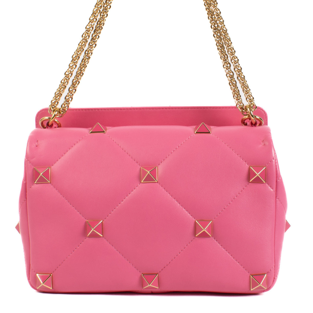 Valentino Garavani Roze Grote Roman Stud Crossbody Tas