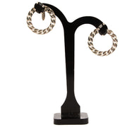 Shop safe online at Labellov in Antwerp, Brussels and Knokke these 100% authentic second hand Wouters & Hendrix Sterling Silver Chain Onyx Earrings