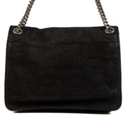 Shop safe online at Labellov in Antwerp, Brussels and Knokke this 100% authentic second hand Saint Laurent Black Croc Embossed Nubuck Medium Niki Bag