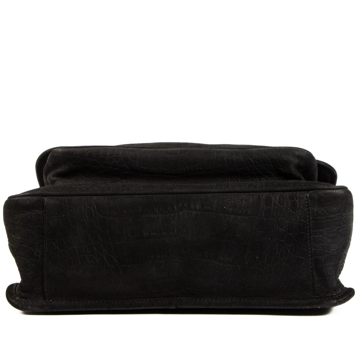 Shop safe online at Labellov in Antwerp, Brussels and Knokke this 100% authentic second hand Saint Laurent Black Croc Embossed Nubuck Medium Niki Bag