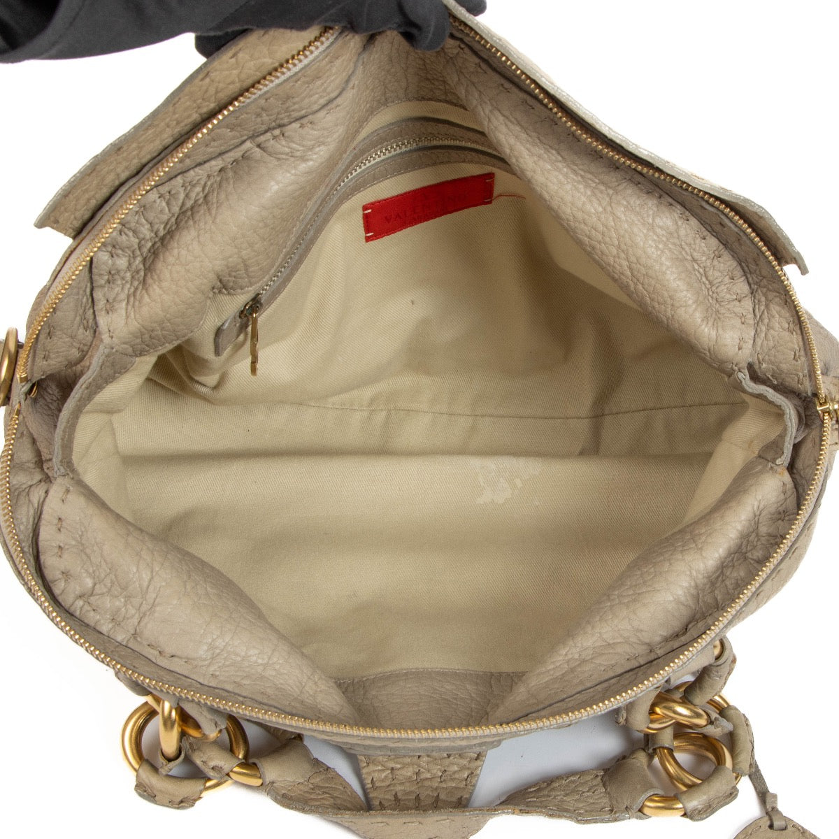 shop 100% authentic second hand Valentino Garavani Beige Top Handle Bag on Labellov.com