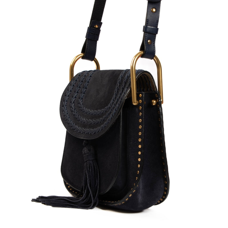 shop 100% authentic second hand Chloé Hudson Small Blue Suède Crossbody Bag on Labellov.com