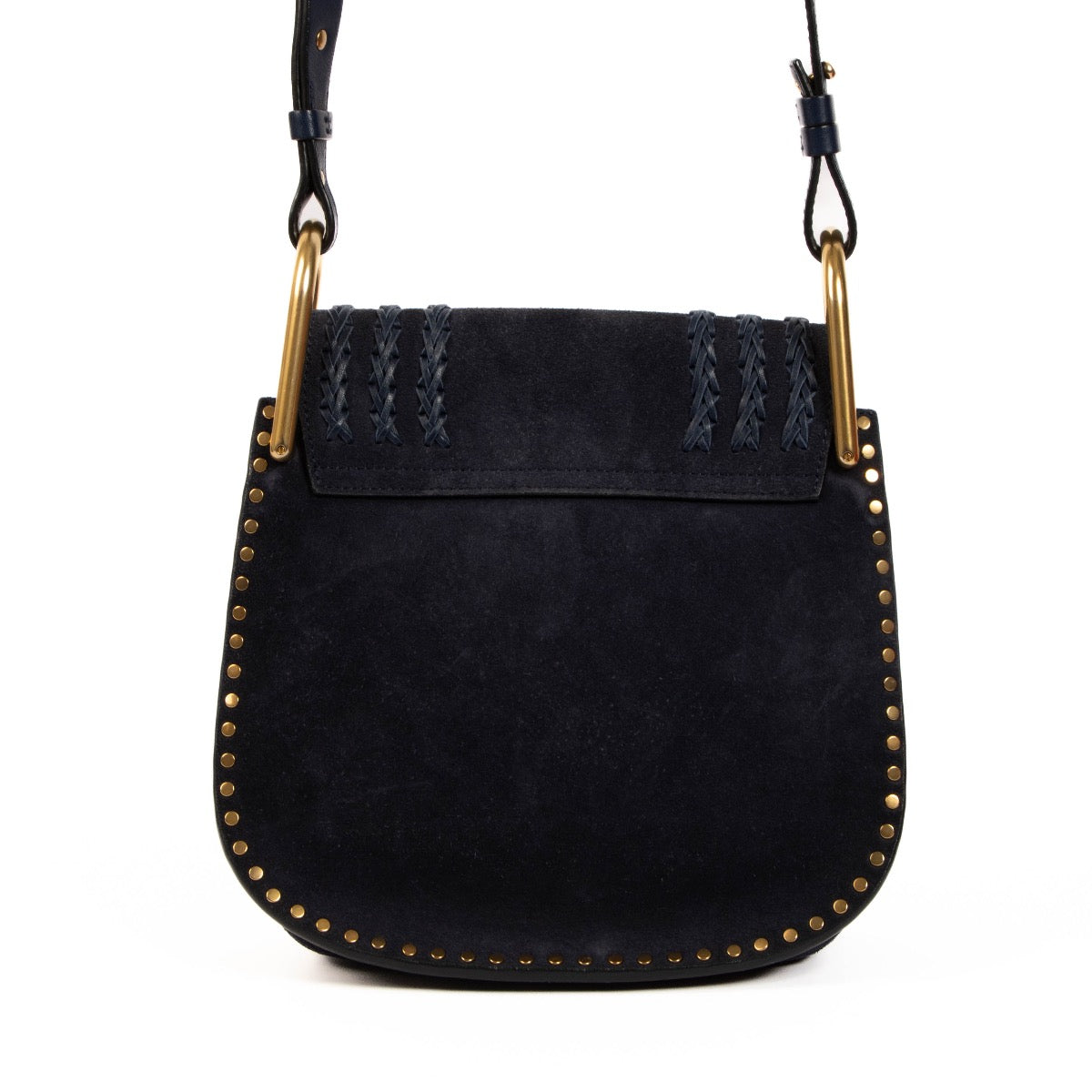 shop 100% authentic second hand Chloé Hudson Small Blue Suède Crossbody Bag on Labellov.com