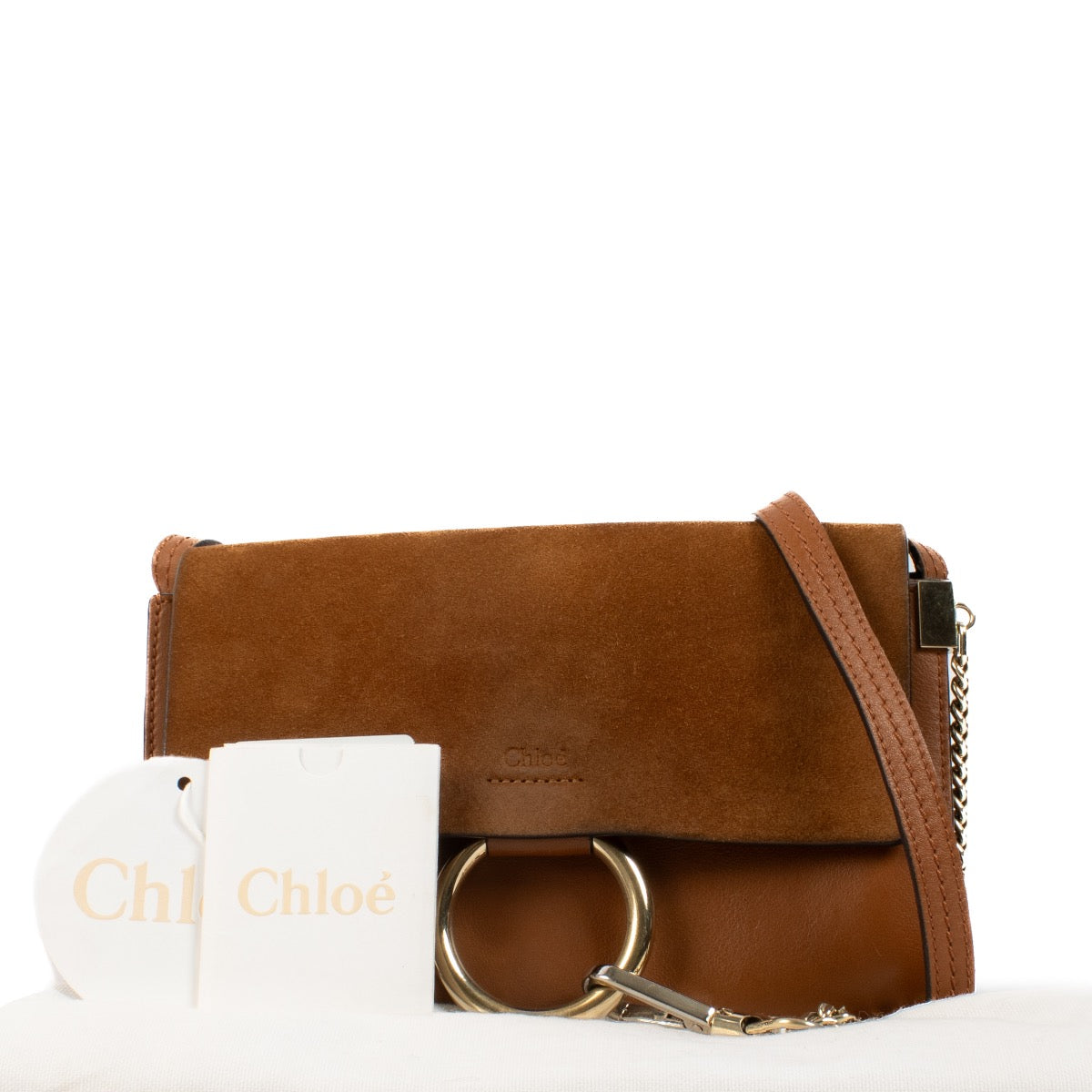 shop 100% authentic second hand Chloé Tan Leather Faye Small Bag on Labellov.com