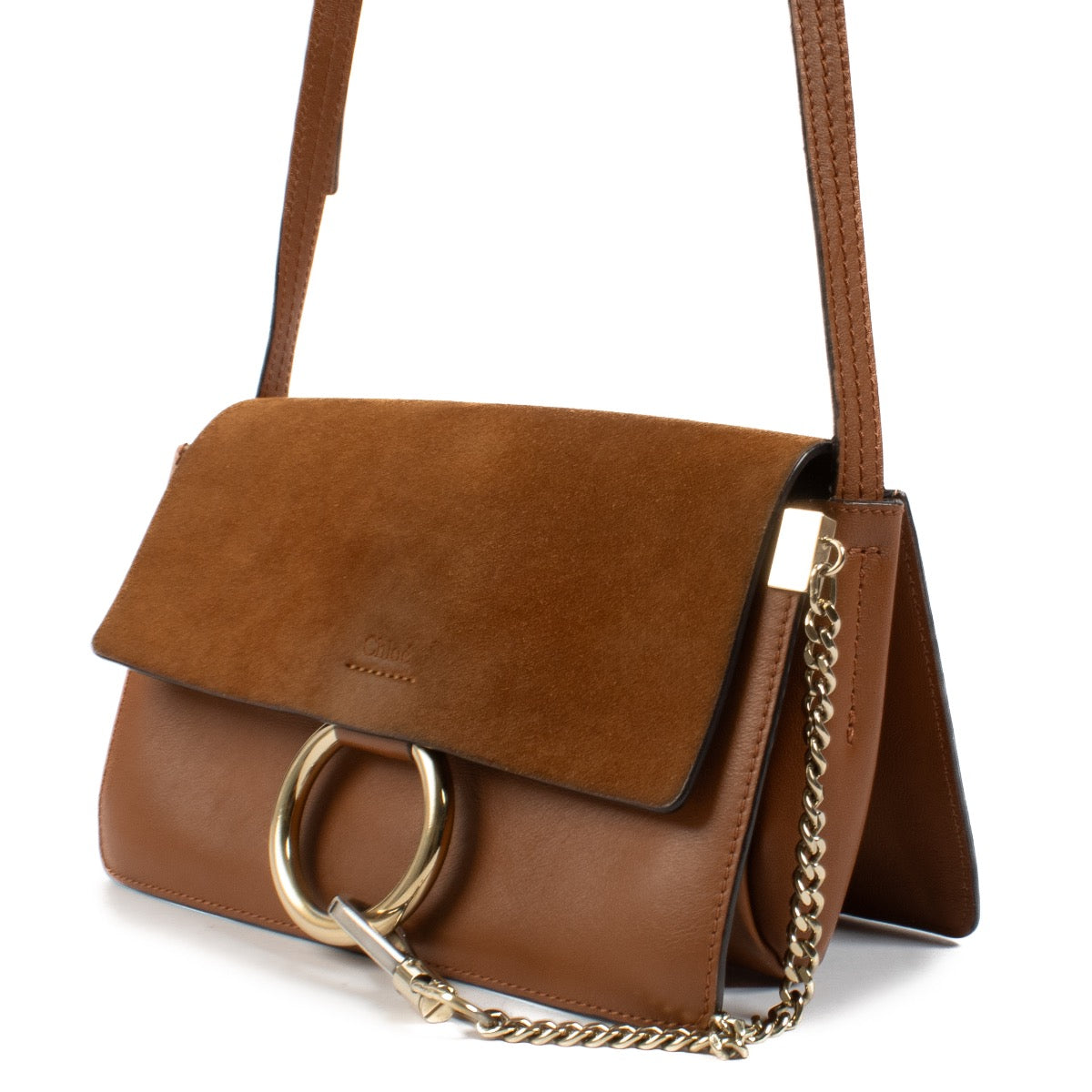 shop 100% authentic second hand Chloé Tan Leather Faye Small Bag on Labellov.com