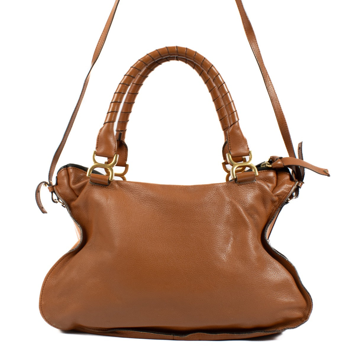 Sac à main Chloé Marcie grand modèle en cuir marron