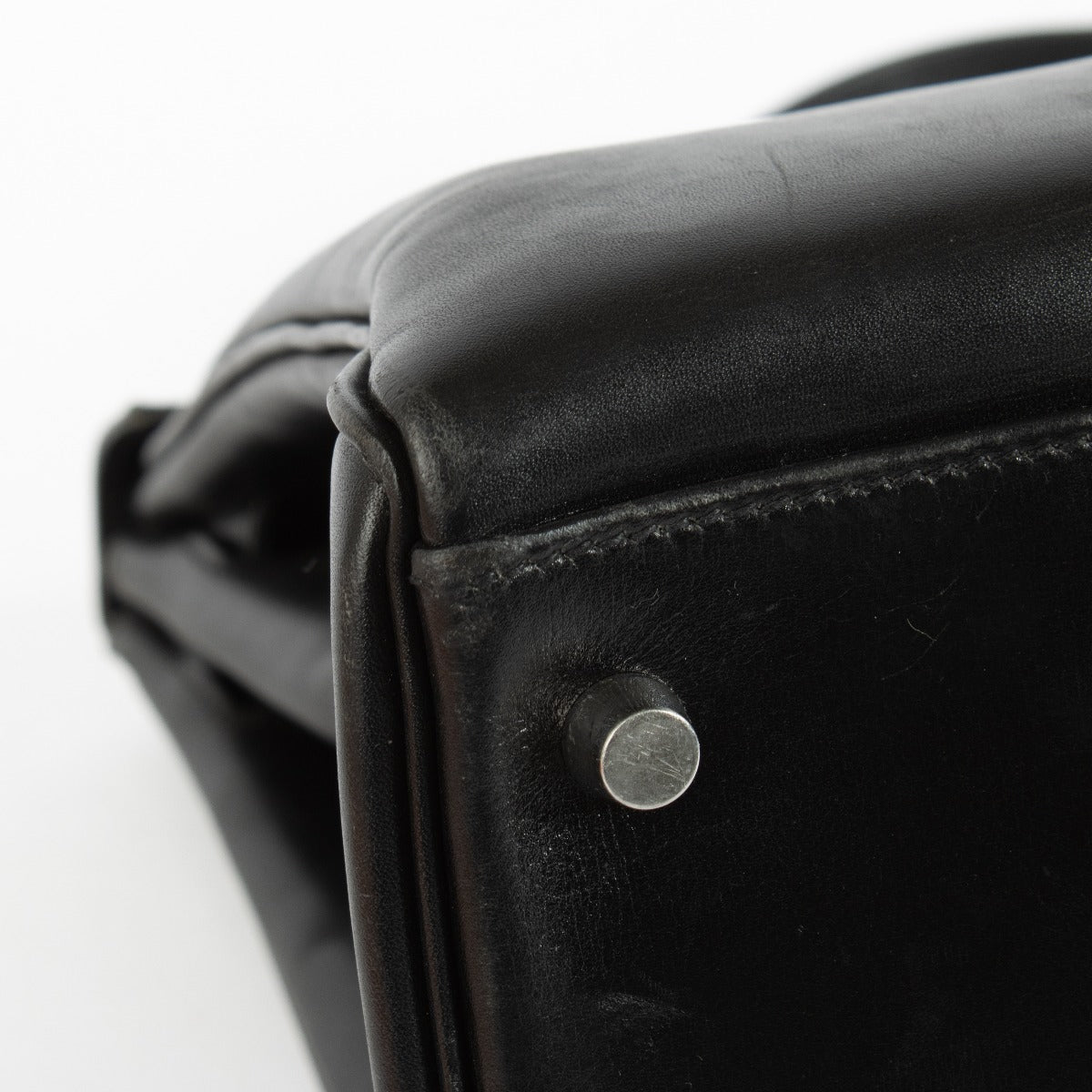 Hermès Kelly 40 Box noir accastillage palladium
