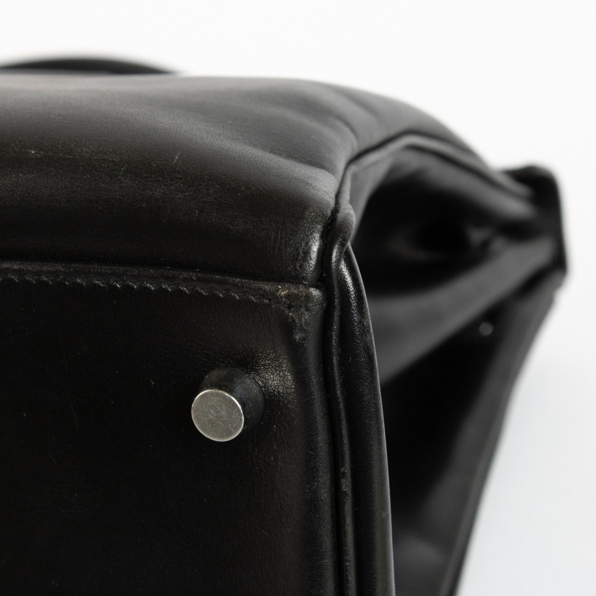 Hermès Kelly 40 Box noir accastillage palladium