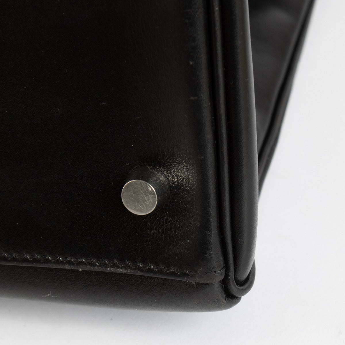 Hermès Kelly 40 Box noir accastillage palladium