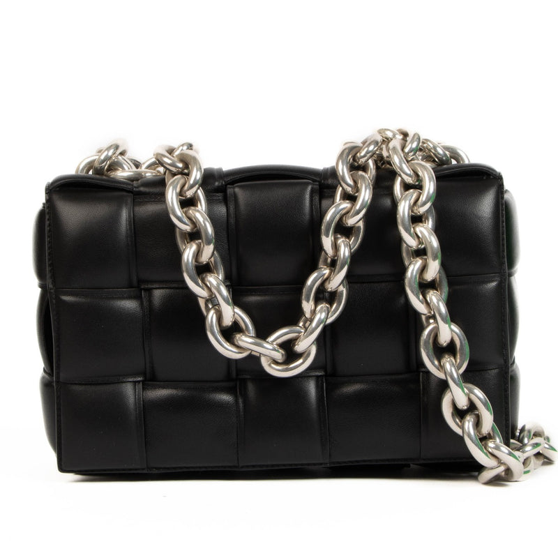 Bottega Veneta Black Chain Cassette Bag