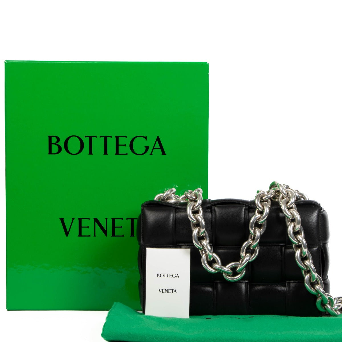 Bottega Veneta Black Chain Cassette Bag