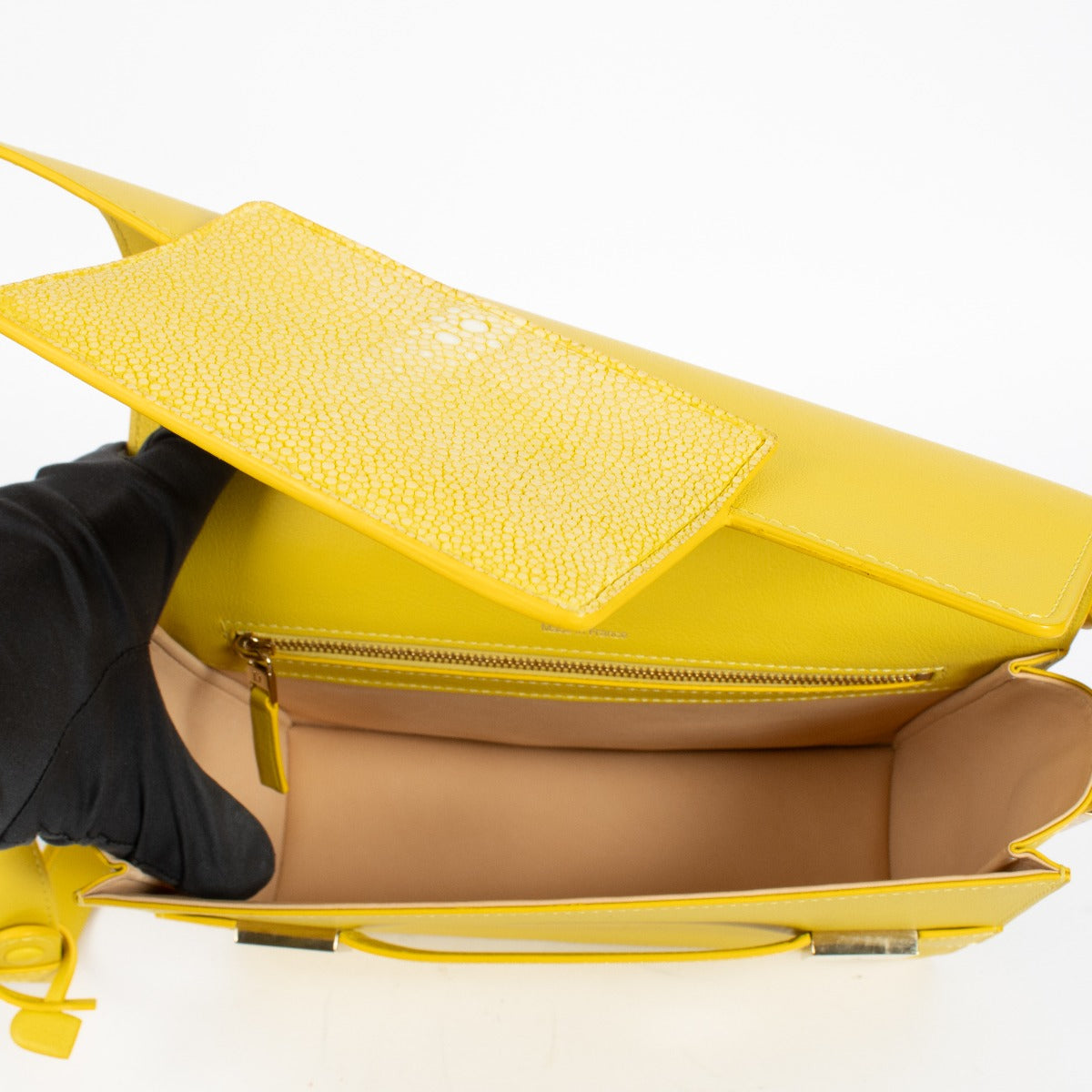 Sac à bandoulière Delvaux Mimosa Galuchat/Polo Madame