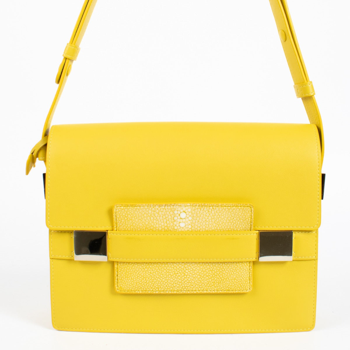 Sac à bandoulière Delvaux Mimosa Galuchat/Polo Madame