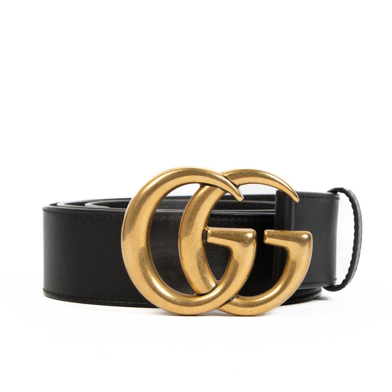 shop 100% authentic second hand Gucci Black GG Marmont Belt - Size 90 on Labellov.com