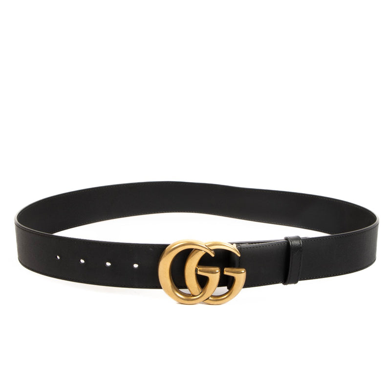 shop 100% authentic second hand Gucci Black GG Marmont Belt - Size 90 on Labellov.com
