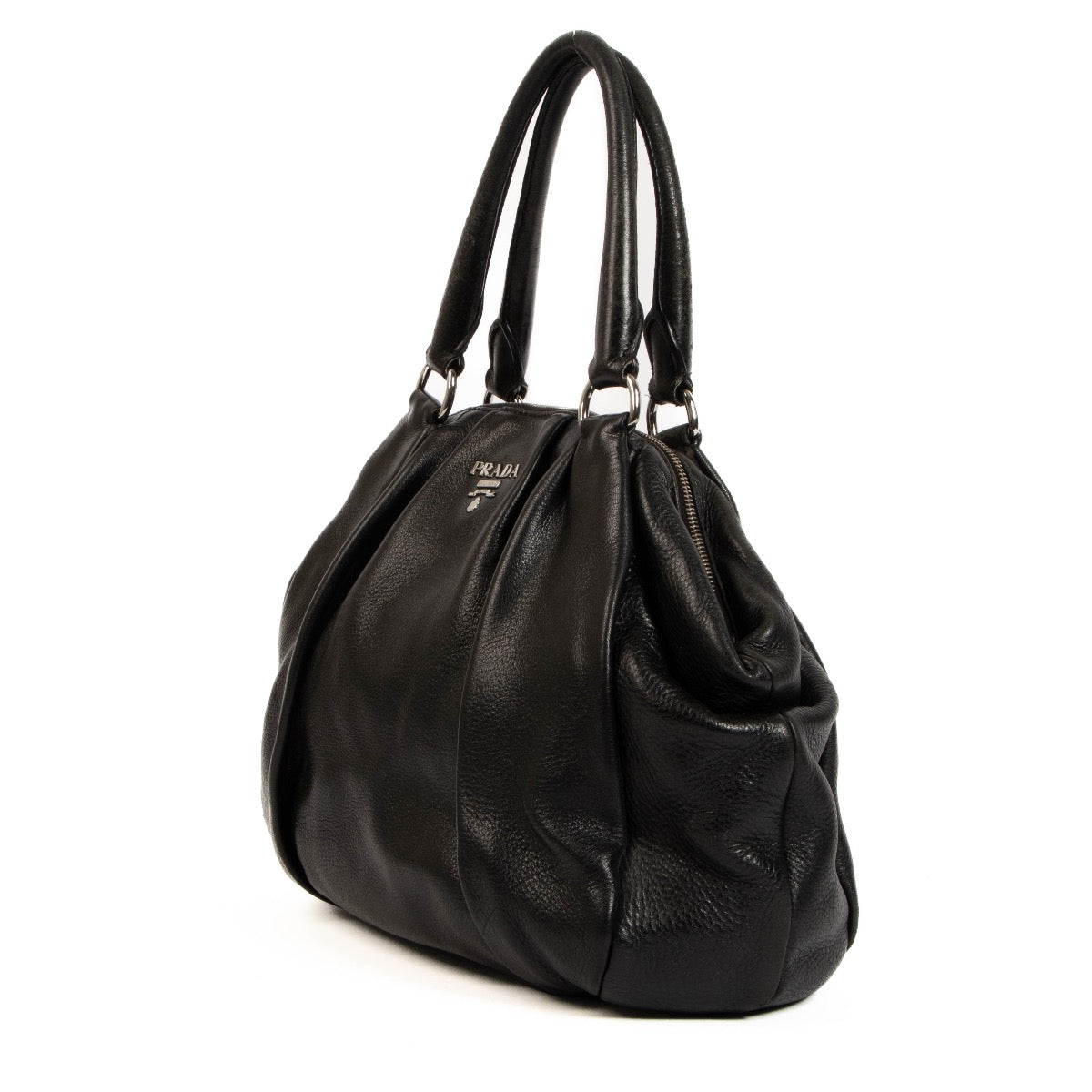 shop 100% authentic second hand Prada Black Leather Shoulder Bag on Labellov.com