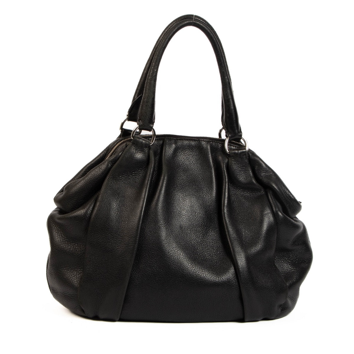 shop 100% authentic second hand Prada Black Leather Shoulder Bag on Labellov.com