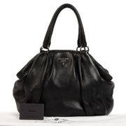 shop 100% authentic second hand Prada Black Leather Shoulder Bag on Labellov.com