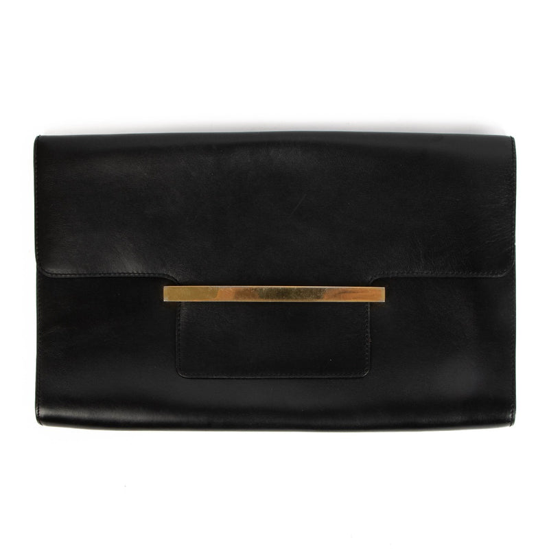 shop 100% authentic second hand Delvaux Black Leather Clutch on Labellov.com