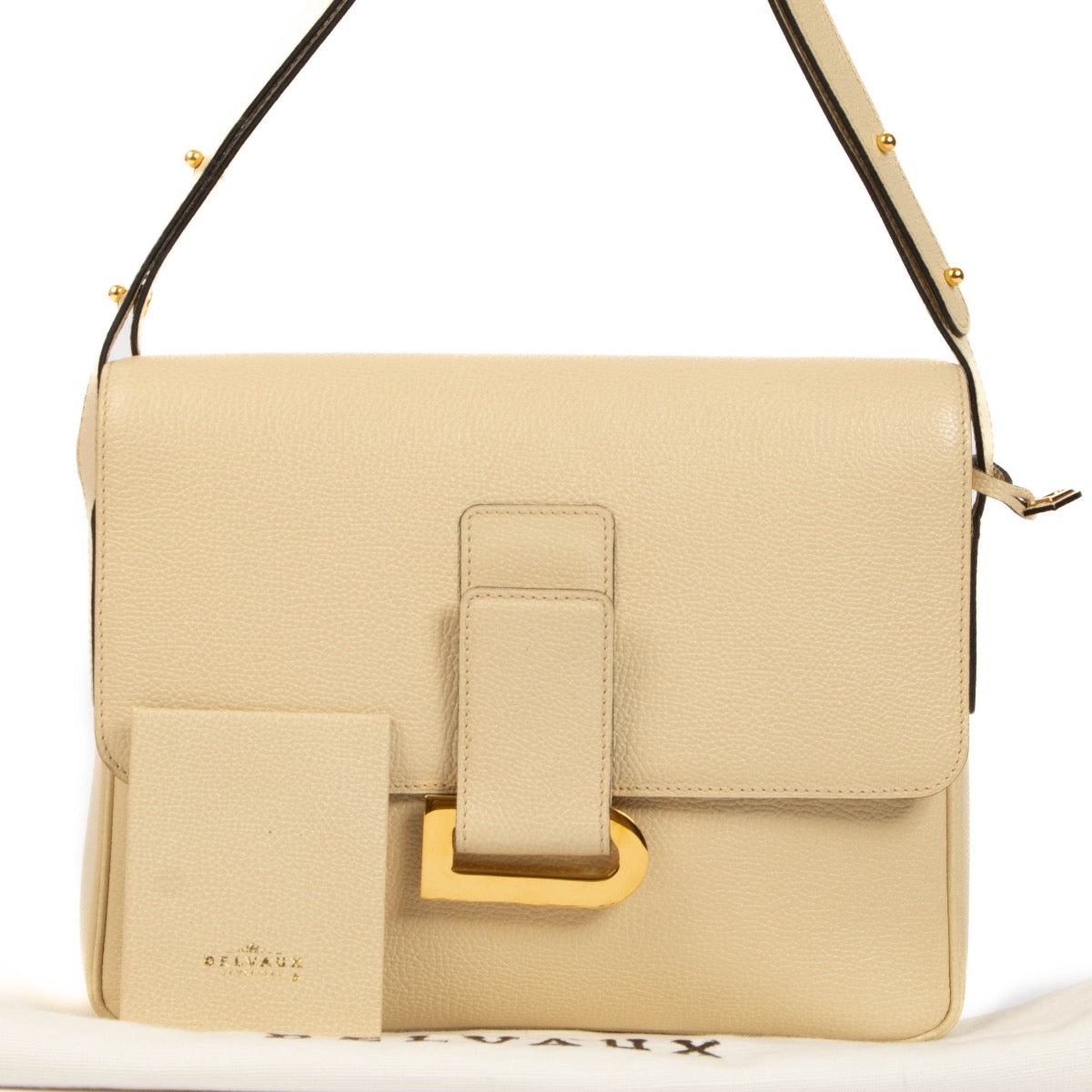 Shop 100% second-hand Delvaux Cream Jumping Poirier Bag on Labellov.com