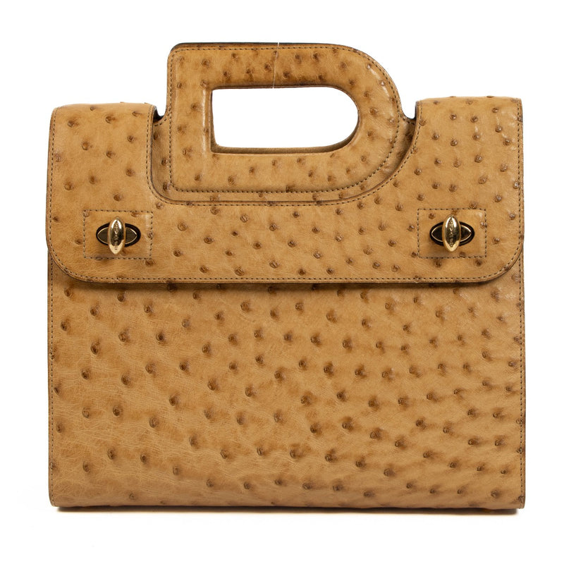 Delvaux Sahara Ostrich Emeraude PM