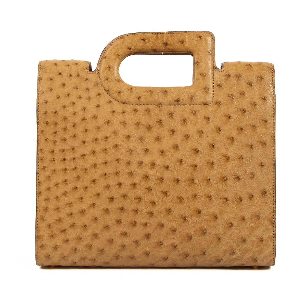 Second Hand Vintage Delvaux Sahara Ostrich Emeraude PM on www.labellov.com