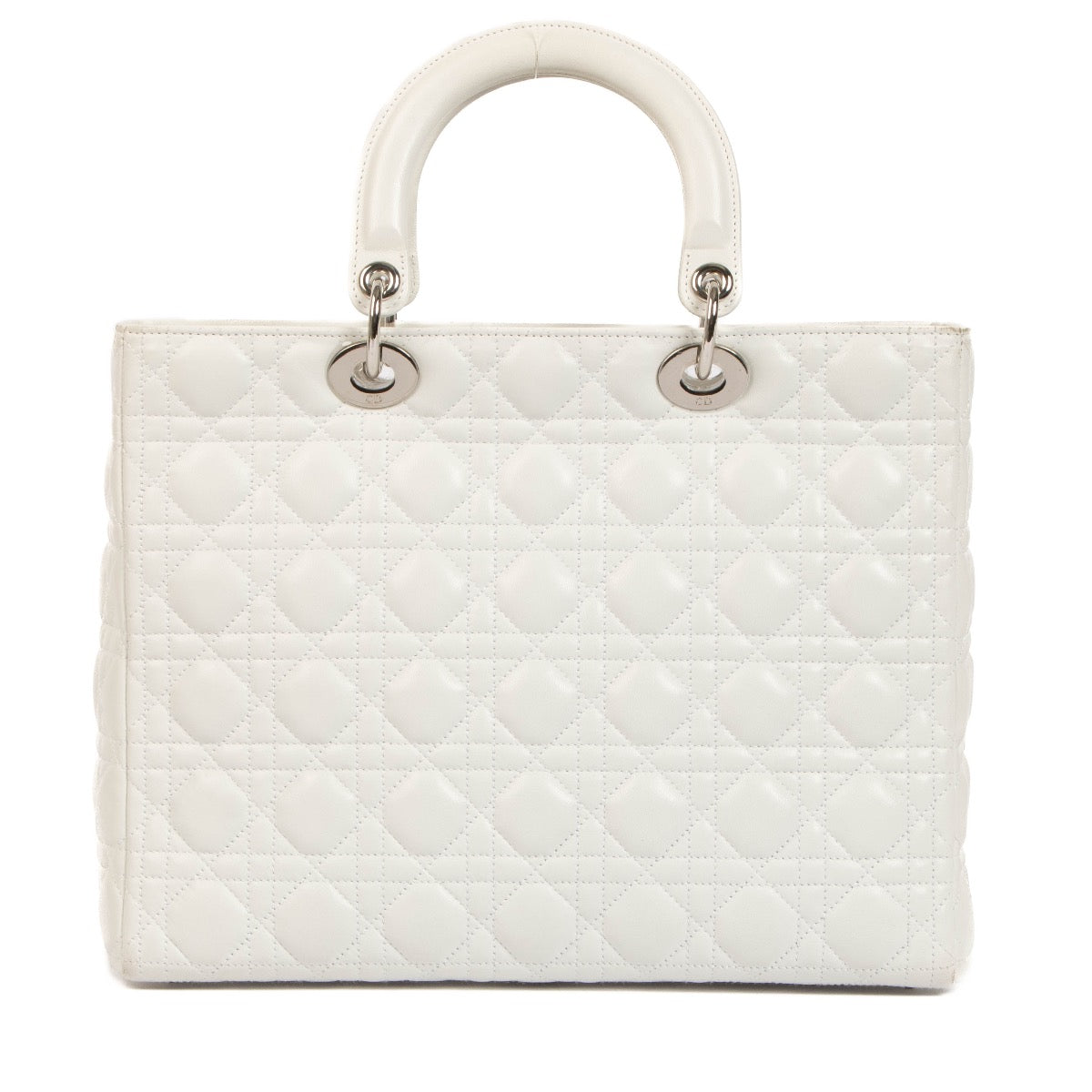 Shop 100% authentic second-hand Christian Dior White Cannage Large Lady Dior Bag on Labellov.com