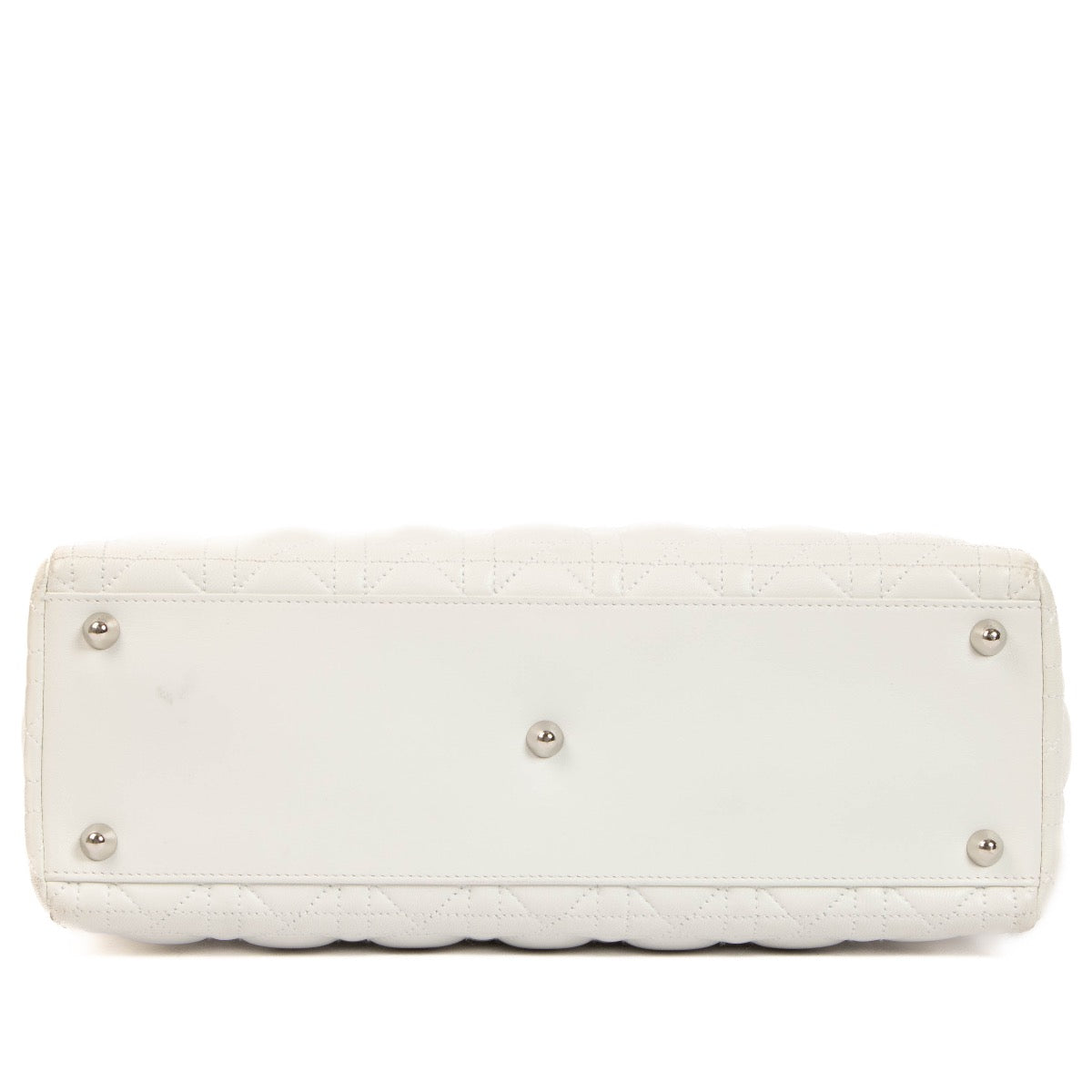 Shop 100% authentic second-hand Christian Dior White Cannage Large Lady Dior Bag on Labellov.com