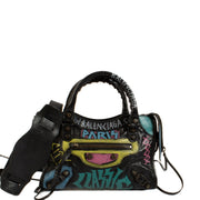 Authentic second hand Balenciaga Black Mini City Graffiti on Labellov.com