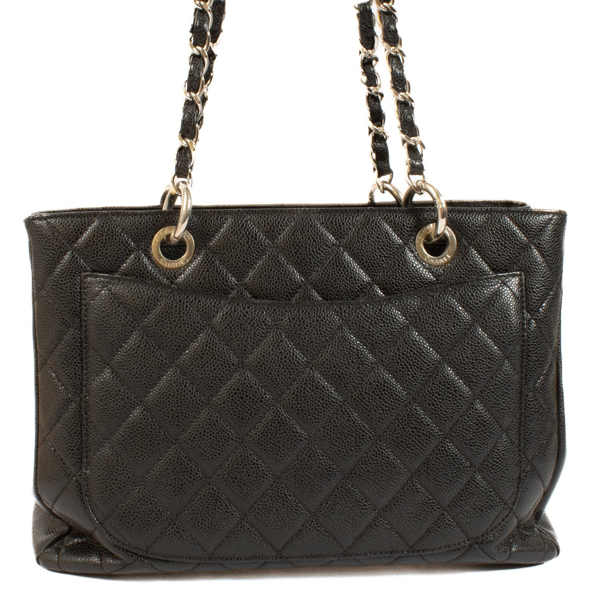 Buy authentic second hand Chanel Black Caviar Leather GST Grand Shopping Tote at Labellov.com