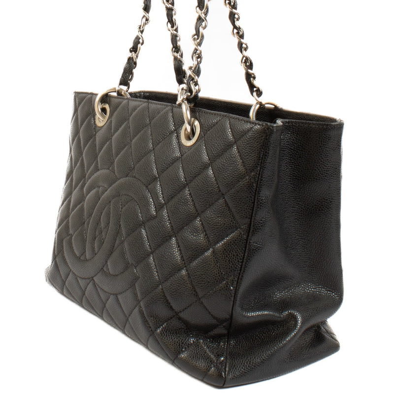 Buy authentic second hand Chanel Black Caviar Leather GST Grand Shopping Tote at Labellov.com