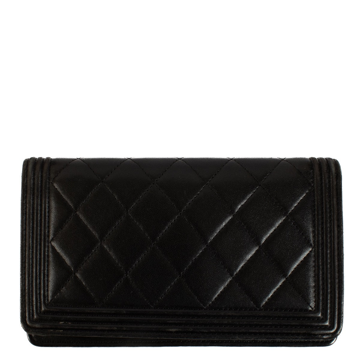 Authentic second hand Chanel Black Boy Wallet on Labellov.com