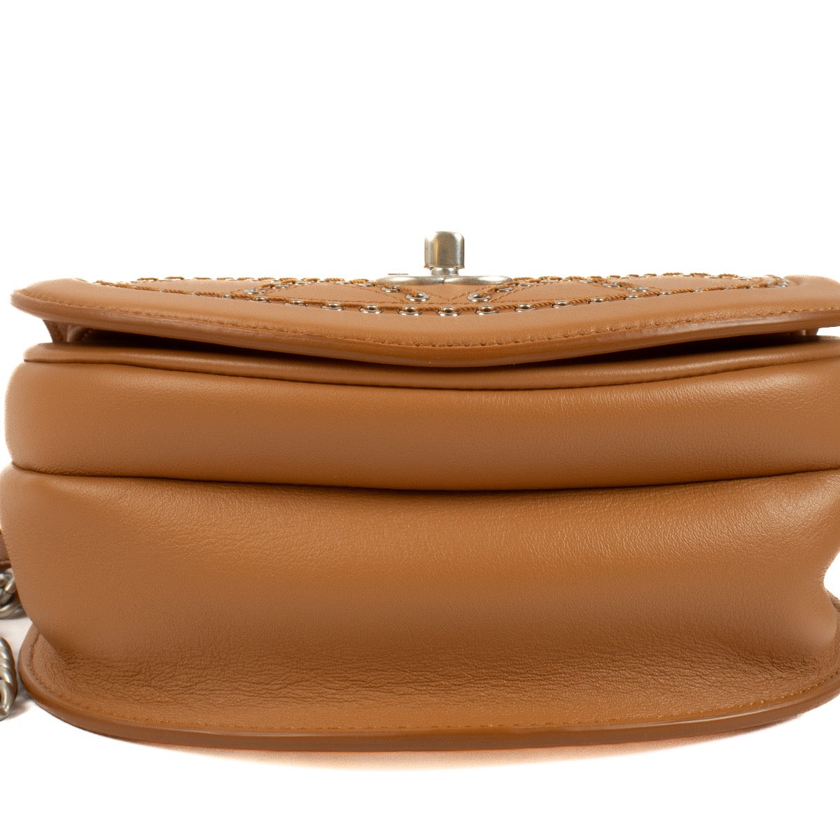 Authentic second hand Chanel Camel Coco Eyelets Crossbody Bag on Labellov.com