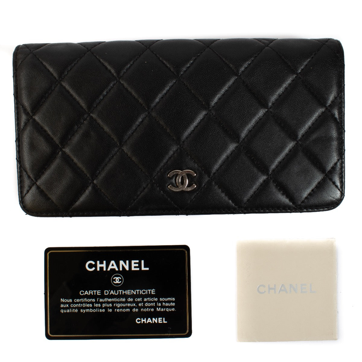 Authentic second hand Chanel Black Wallet