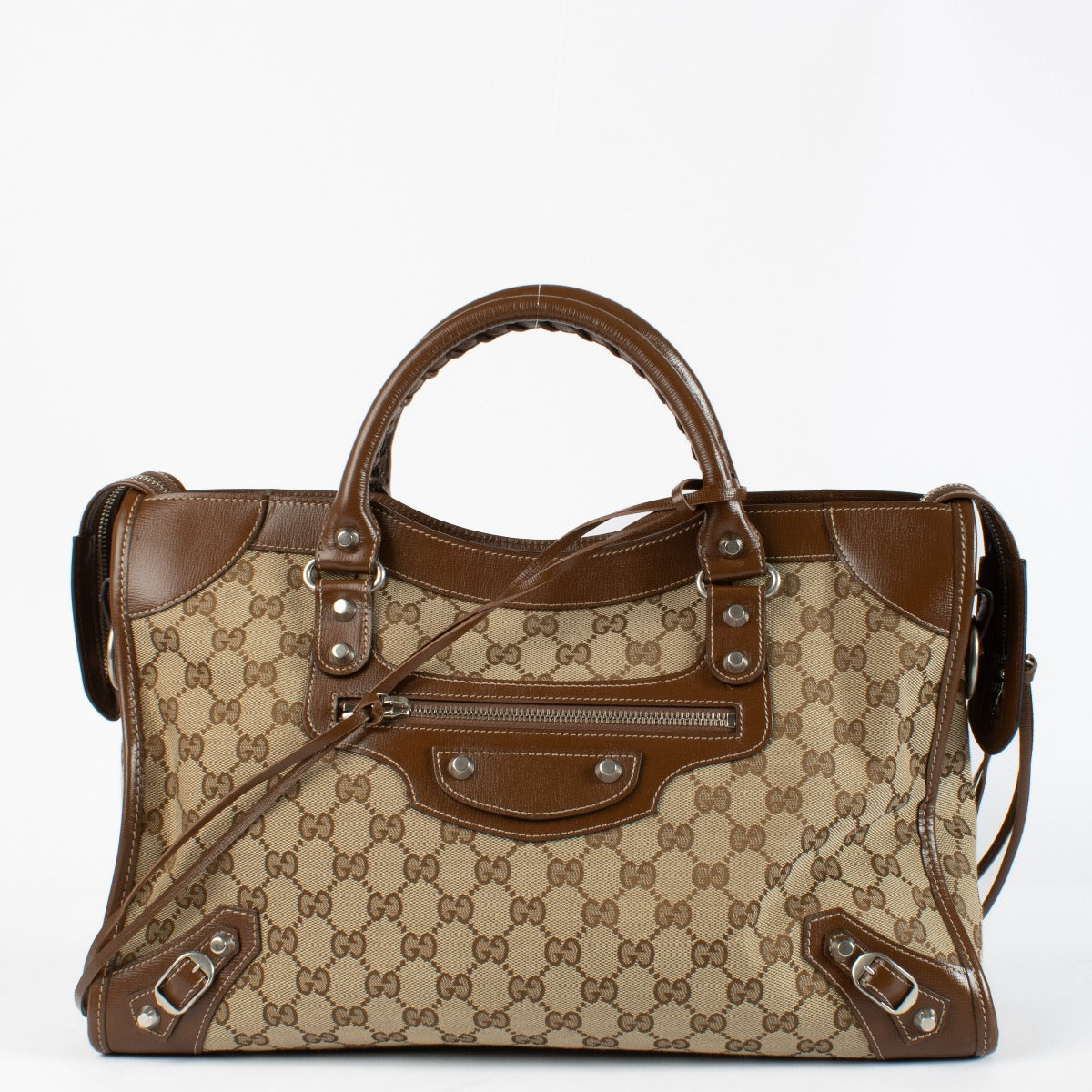 Authentic preloved Balenciaga x Gucci The Hacker Project City Bag on Labellov.com