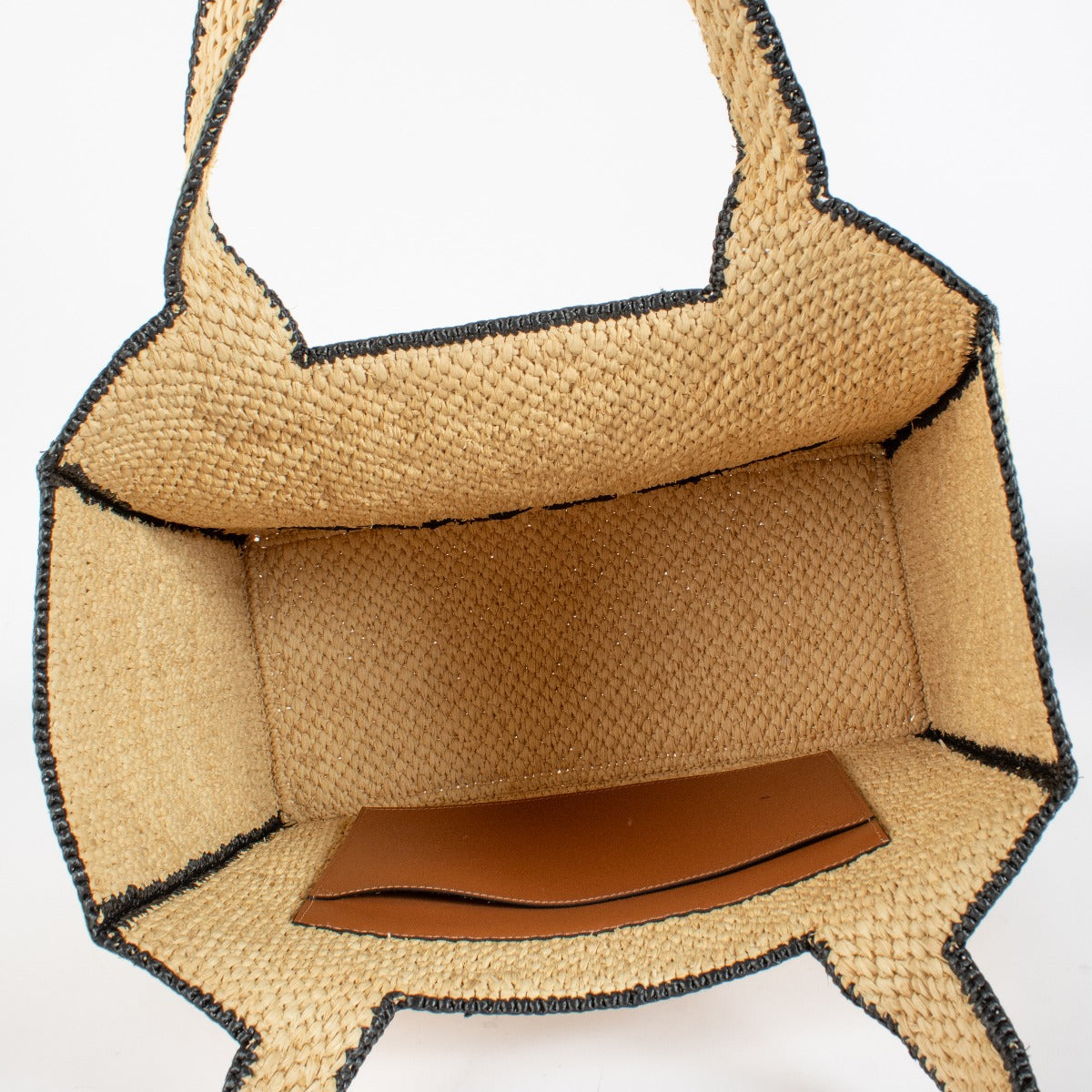Authentic pre-loved Loewe Large Raffia Font Tote on Labellov.com