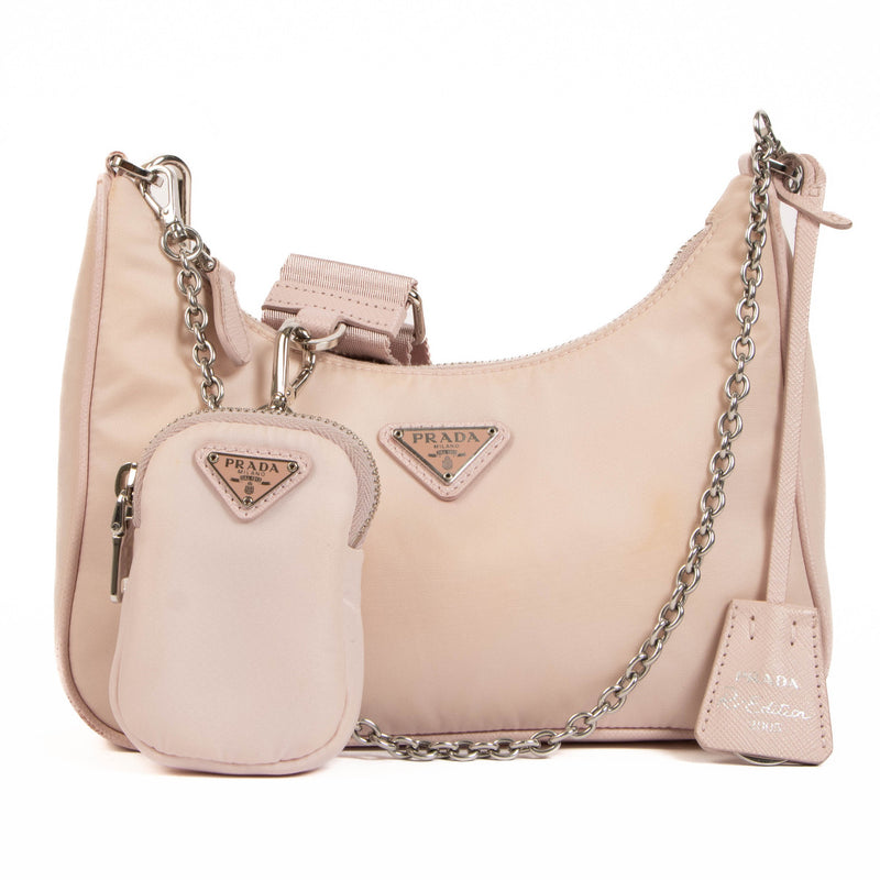 shop 100% authentic second hand Prada Pink Re-edition 2005 Nylon Bag on Labellov.com